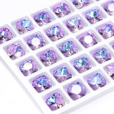Vitrail Light Cushion Square Shape High Quality Glass Pointed Back Fancy Rhinestones WholesaleRhinestone